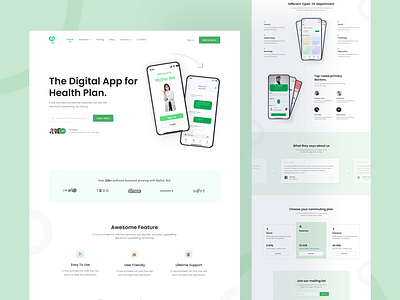 Medical Mobile App Landing Page