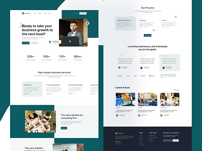 Business Consulting web landing page bussiness consulting design figma landing page ui ui design uiux user interface ux