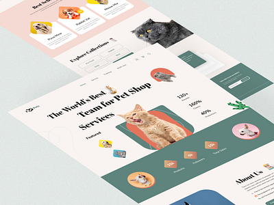 Pets - Landing page Design branding cat dog ecommerce falconthought landing page pet food pet health pet lovers pet store ui ui design uiux