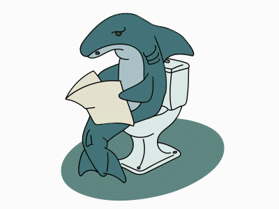 Sharks also "cry" 2danimation animate animation character animation flash framebyframe gif joke loop motion shark toilet