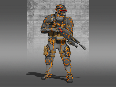 NEAR FUTURE SOLDIER art concept conceptart future gameart gamedesign scifi soldier