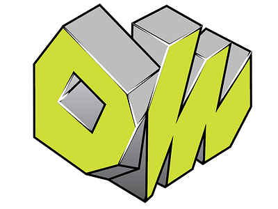 Logo DW ai art design green grey illustration logo logodesign vector