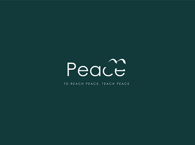 peace bird bird logo branding design flat flat design flat logo flatdesign illustration lettermark letters logo logo design logodesign minimal minimalist minimalist logo minimalistic peace sign word logo