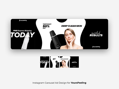 Instagram Carousel Ad Design for YoursPeeling design facebook ad facebook ads facebook advertising facebook post instagram post instagram stories instagram template social media design social media designs