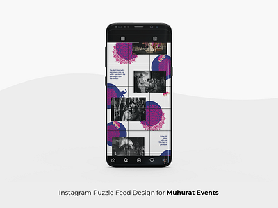 Instagram Puzzle Feed Design for Muhurat Events design facebook ad facebook ads facebook advertising facebook post instagram post instagram stories instagram template social media design social media designs