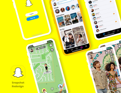 Snapchat Redesign app bmcc branding design minimal pretty redesign ui ux woman