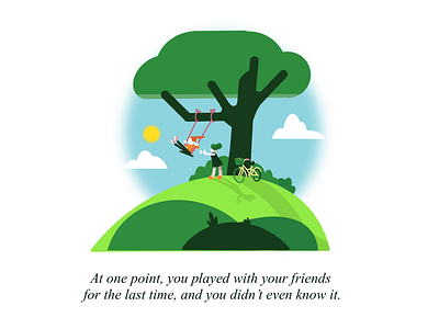 At one point, you played with your friends... artwork characters friends illustration procreate quote