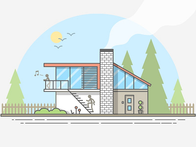 Modern House by Brian Russell on Dribbble