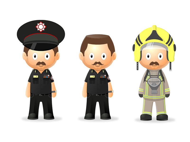 More rejected character design character design characters design fire brigade fire fighter fire safety fire service illustration