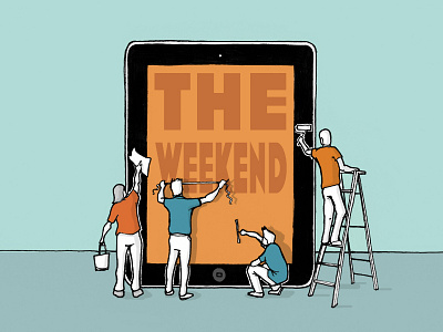 The weekend is coming! art design device hand drawn ipad sketch ui ux weekend