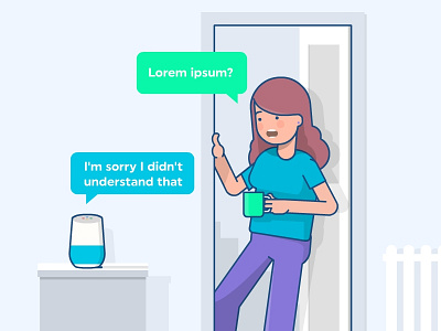 Voice Assistant character design google home lorem ispum smart home voice assistant