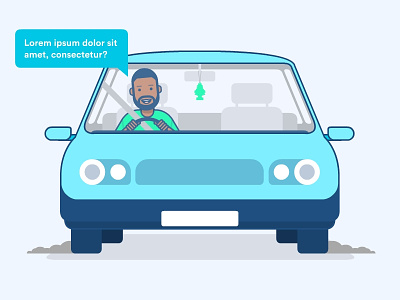 Driving - work in progress car character design driving illustration