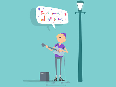 Busking - WIP busking character design doodle guitar illustration procreate singing