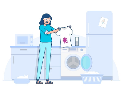 Doing the washing character character design illustration kitchen vector washing