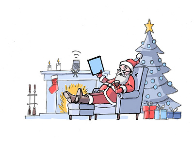 Christmas email campaign character christmas illustration santa