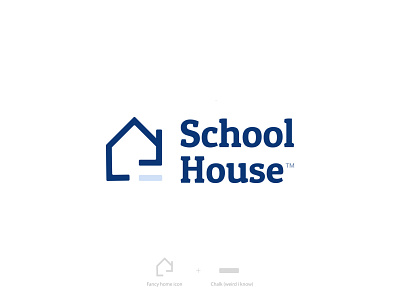 schoolhouse logo concept brand fun house iamme logo school school logo simple