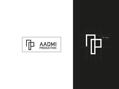 Aadmi productions brand brand design flat logo design photography production refresh