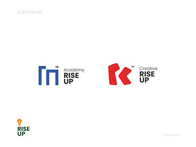 Riseup brand extension academy brand extension branding creative agency studio