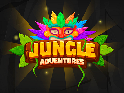 JUNGLE ADVENTURES game gamelogo graphic design gui logo ui