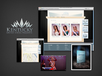 Kentucky United States Pageants design logo packaging web design