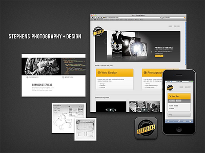 Stephens Photography + Design design logo packaging web design