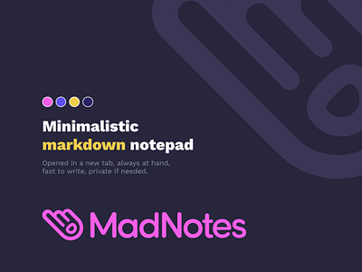 MadNotes Logo Design | Markdown notepad app branding design graphic design logo typography