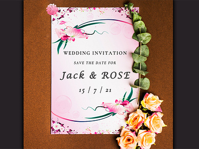 Invitation card design design graphic design illustration illustrator invitation card poster poster design vector wedding card wedding invitation