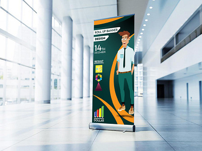 Roll up banner design banner banner design branding design illustration illustrator logo modern roll up banner roll up banner design roll up banner templ typography vector