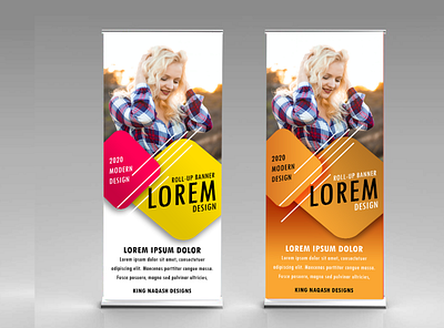 Roll up banner designs branding design flyer design food company illustration illustrator logo roll up banner design typography vector