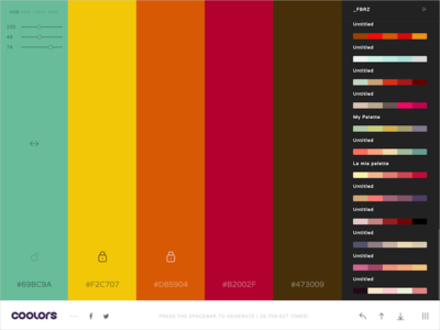Coolors' new desktop app layout by Fabrizio Bianchi - Dribbble
