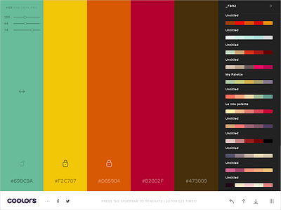 Coolors' new desktop app layout