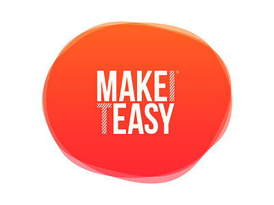 Logo - Make It Easy lettering letters logo logotype orange typography