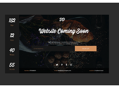 Restaurant Coming soon page Design app brand brand design coming soon page design designer logo restaurant app restaurant branding restaurant logo restaurants ui ui design uiux ux