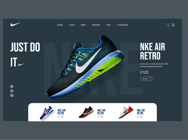Uittreksel kans dubbele Nike ui design by OrangePeelStudios on Dribbble