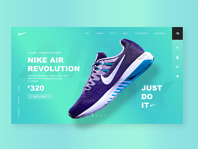 Nike Web UI design