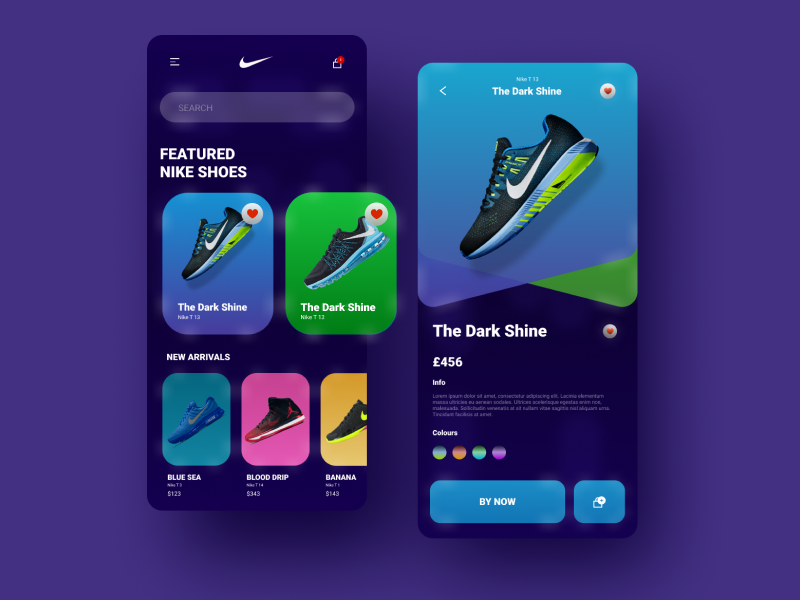 Nike App Design by OrangePeelStudios on Dribbble