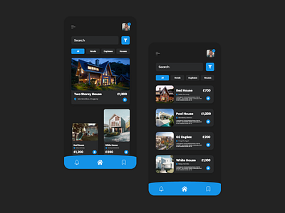 Accommodation Finder App UI Design Dark UI accommodation accommodation finder app app ui app ui design brand design branding dark ui dark version design designer designs figma finder app graphic design illustration logo ui ui design