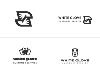 Logo design customerservice glove hand icon logodesign logomark suit