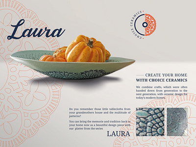 Product, flyer & logo design - Choice ceramics