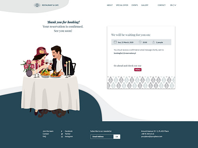 Webdesign - Web site for restaurant - Book a table