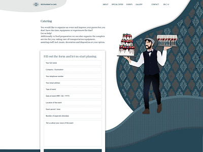 Webdesign - Web site for restaurant - Catering form