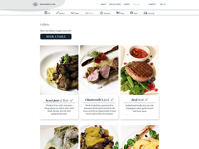 Webdesign - Web site for restaurant - gallery