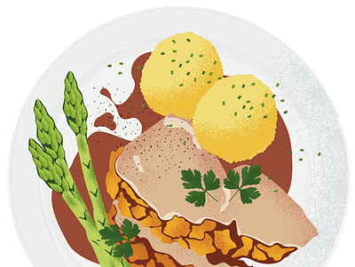 Web food illustration - German cuisine adobe appdesign artwork digitalart dish drawing food foodillustration graphic graphicdesign illustration illustrator klos menu plate restaurant restaurantbusiness stew vector webdesign