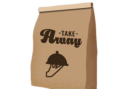 Digital illustration - take away bag