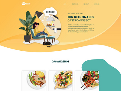 Webdesign - landing page - regional restaurant aggregator adobe xd appdesign artwork digitalart digitalillustration food graphicdesgn homeoffice illustration landingpage menu mobileappdesign orderonline restaurant webdesign websitedesign websites