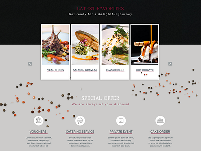 Webdesign - landing page for restaurant