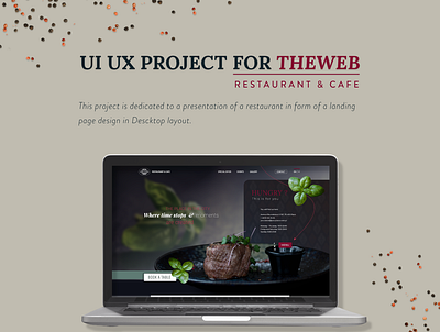 Webdesign - landing page for restaurant adobe xd book a table branding contact page contact us food gastronomy landing page design menu menu design restaurant webdesign website