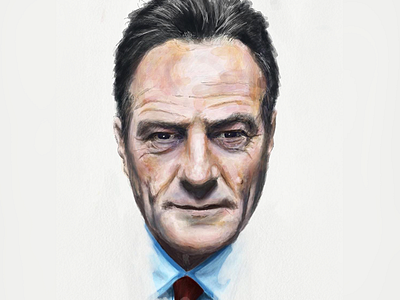 Bryan Cranston illustration design fine art illustration painting portrait