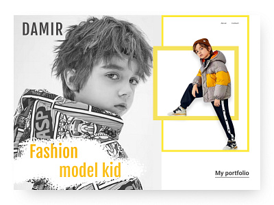 Fashion model kid design minimal web