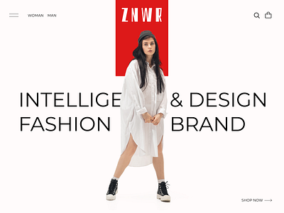 ZNWR | Website Concept branding clothes concept design illustration landing landingpage logo minimalism ui ux visualdesign